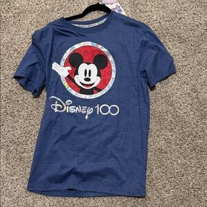 Disney Blue Mickey Mouse 100th Anniversary Tee